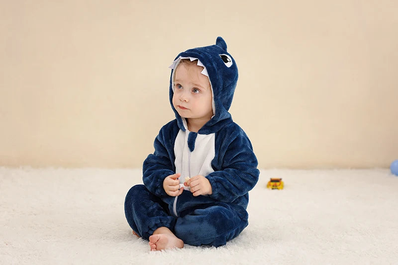 Plush Hooded Baby Winter Romper