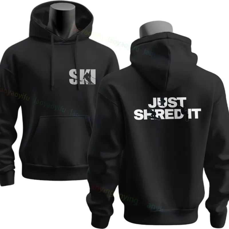 Men's Ski & Snowboard Graphic Hoodie for Fall and Winter
