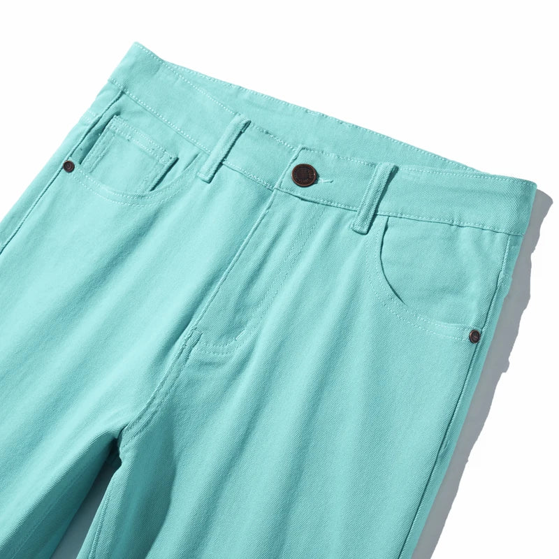 Men's Elastic Colorful Straight-Fit Jeans | Spring Autumn
