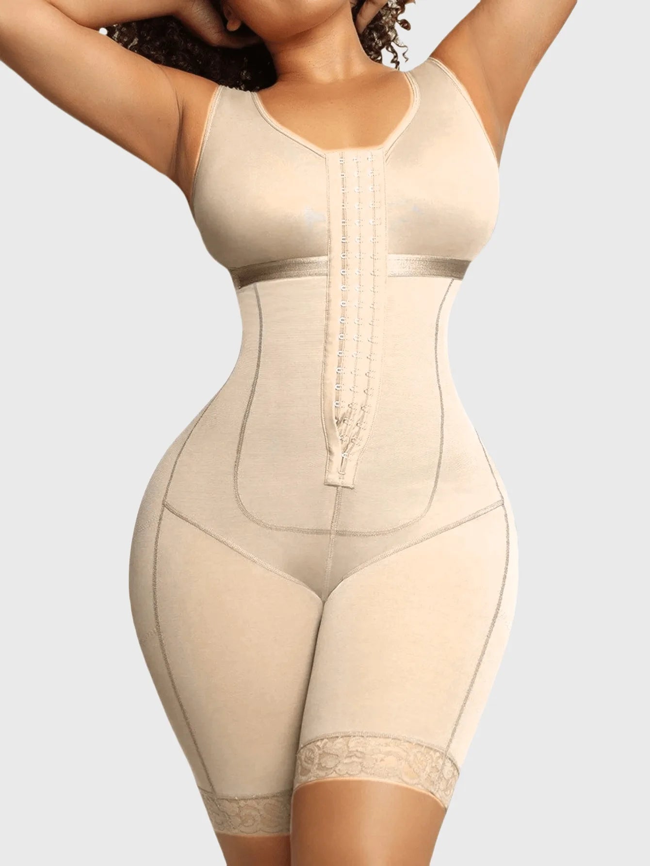 Women’s High-Compression Tummy Control Faja – USA Made Full Body Shaper