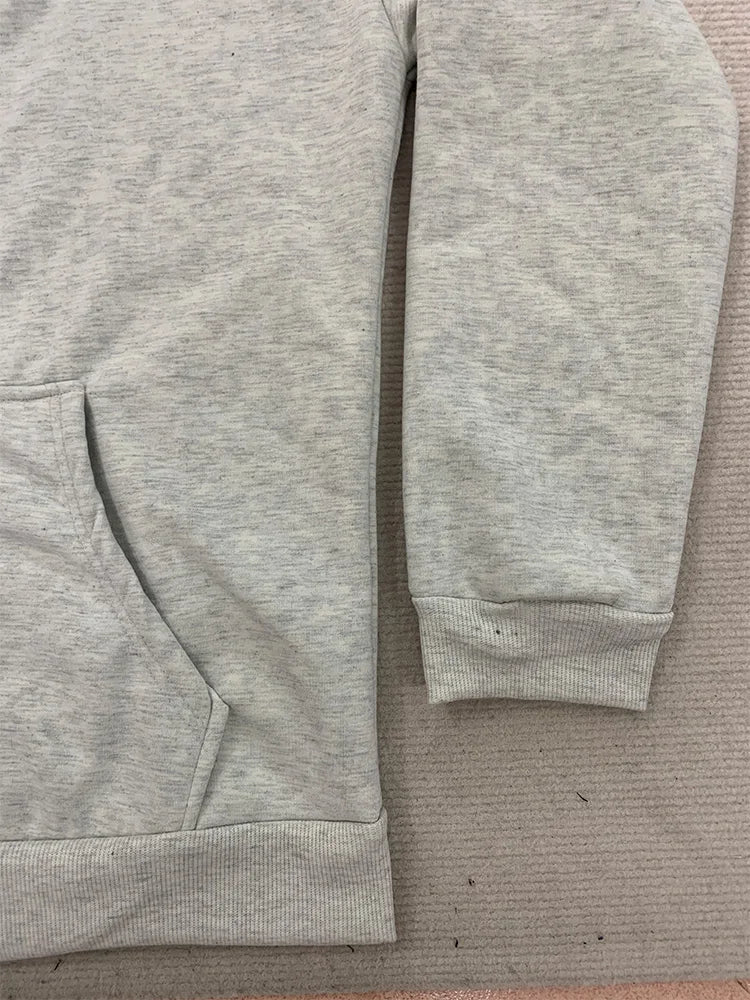 Men’s Grey Leopard Print Zip-Up Hoodie