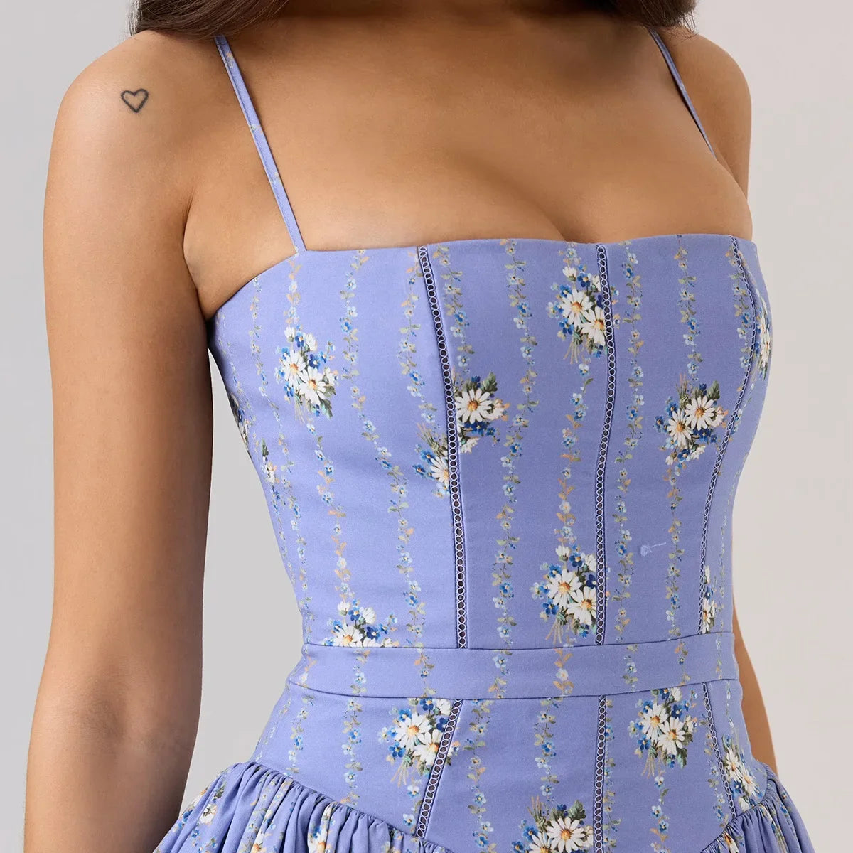 Floral Print Spaghetti Strap Midi Sundress - Elegant Boho Chic Summer Beach Dress