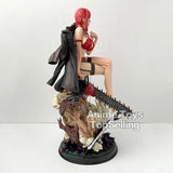 46cm/18.11in Anime Chainsaw Man Figure Makima Action Figures Pvc Statue Desktop Ornamen Collection Model Toys Gifts