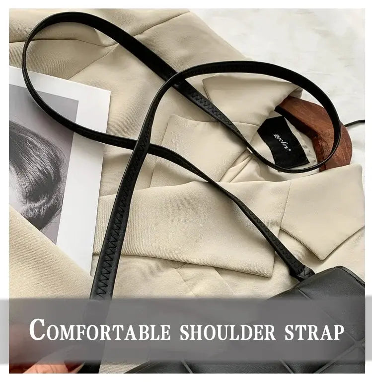 Women's Designer Plaid Crossbody – Soft PU Leather Small Shoulder Bag with Top Handle