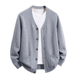 Men’s V-Neck Button Cardigan with Pockets