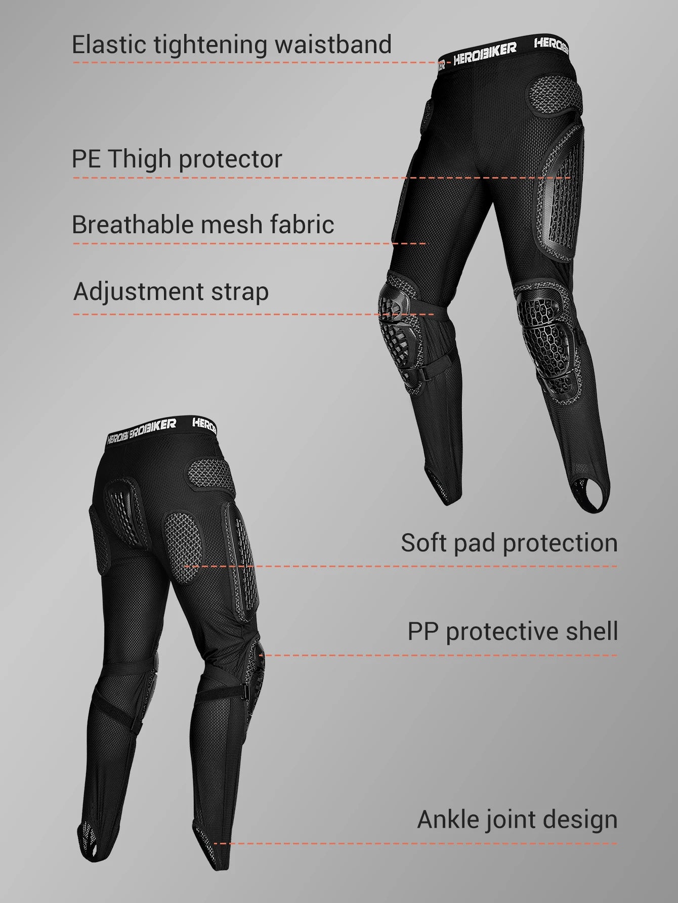New Motocross Armor Jacket Off-Road Motorcycle Protection Gear Anti Crash Chest Back Padding Motorbike Jacket Pants CE Certified