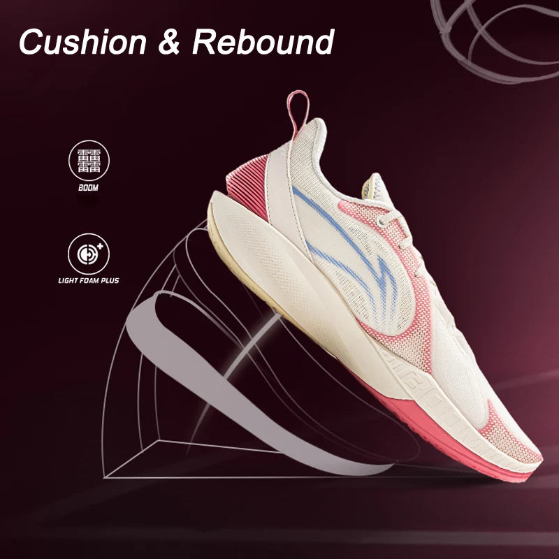 Li-Ning Men's SHINING II On Court  Basketball Shoes BOOM Cushion Rebound Breathable LiNing Wear-resistant Sport Shoes ABPV003
