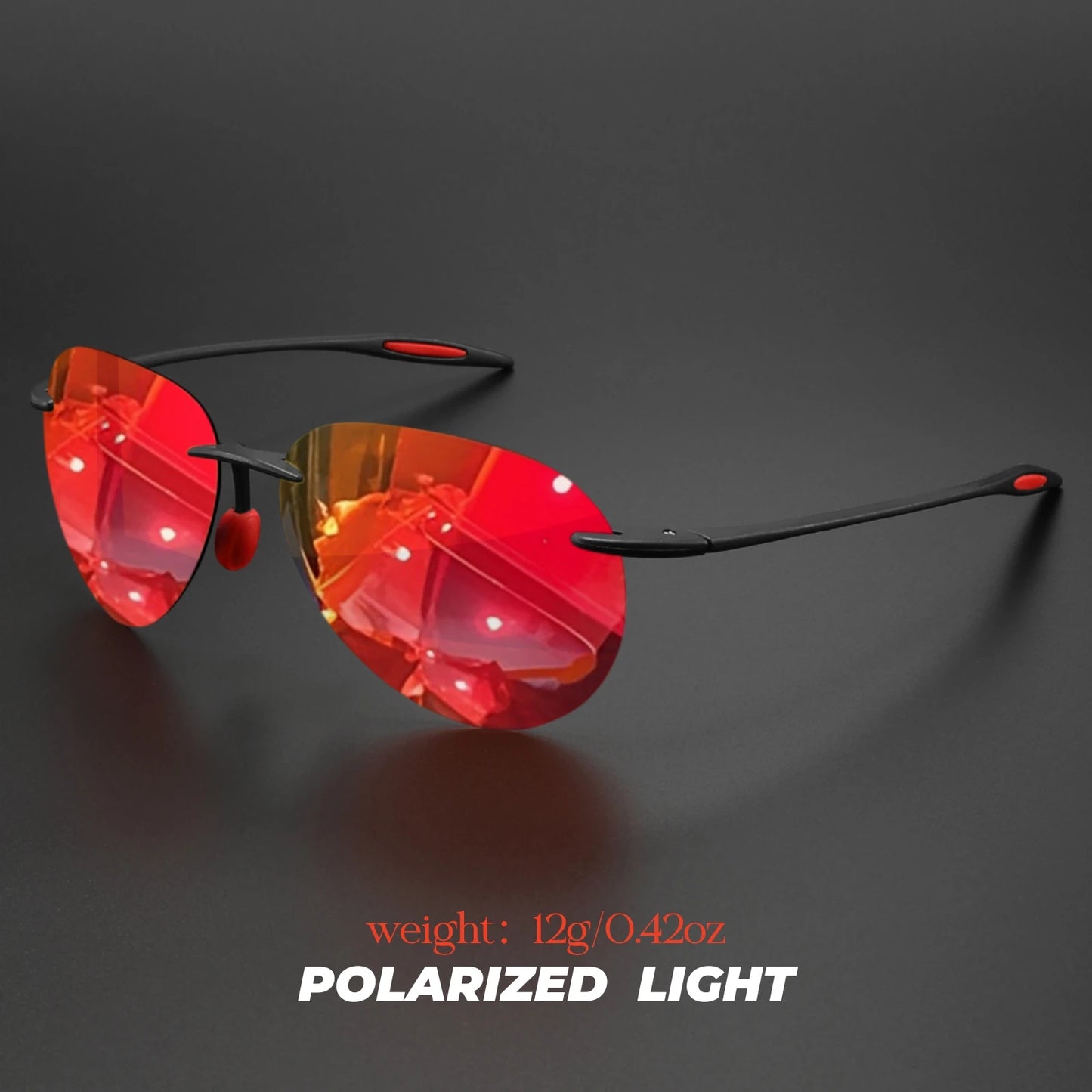 TR90 Frameless Polarized Aviator Sunglasses – Ultralight