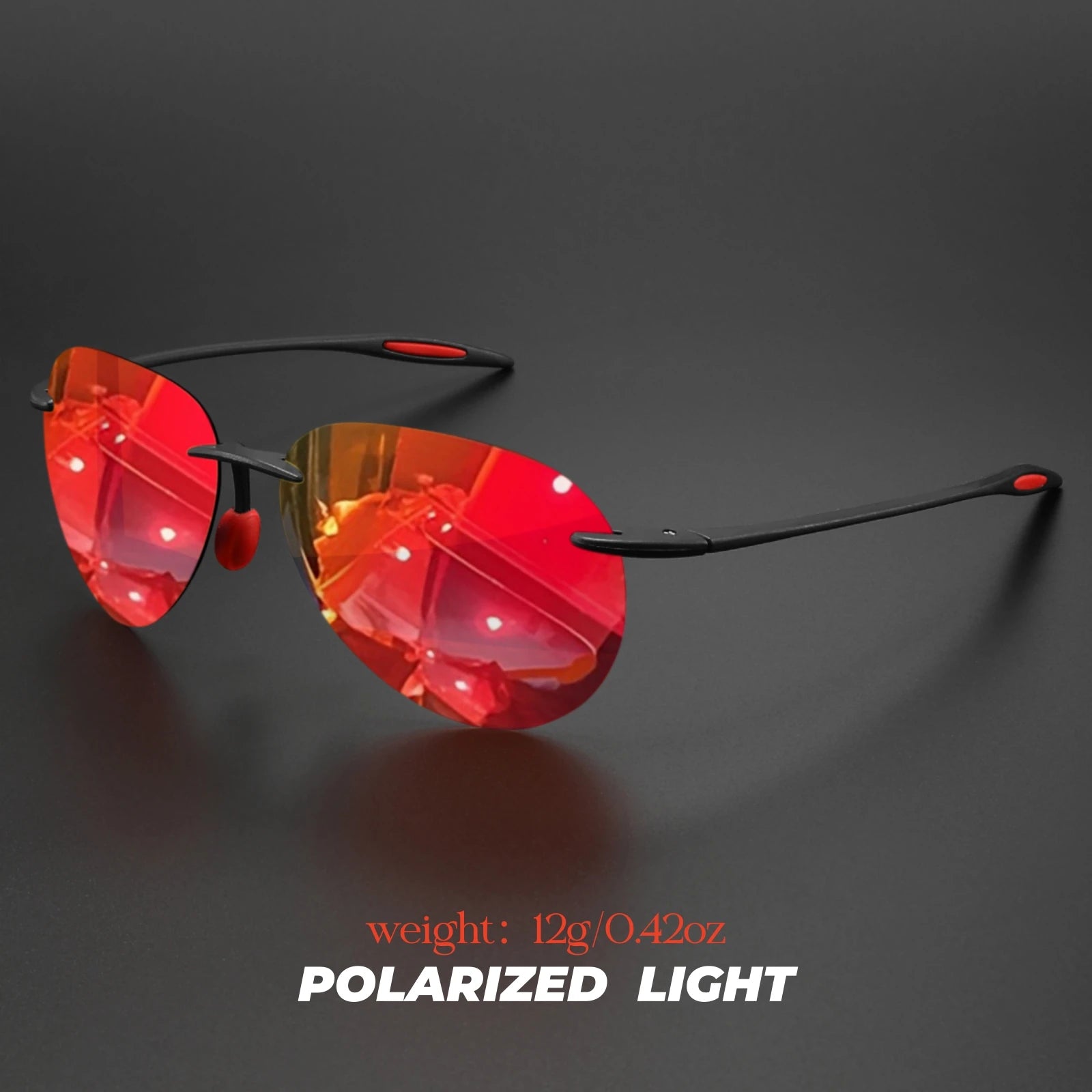 TR90 Frameless Polarized Aviator Sunglasses – Ultralight