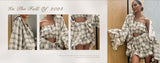 Clacive Casual Loose White 2 Piece Sets Women Outfit 2025 Elegant Long Sleeve Robes With Mid Waist Shorts Set Female Clothing
