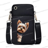 New Mobile Phone Bag Funny Anime Dog Print Shoulder Messenger Bag Women Men Coin Purse Handbag Animal Lover Small Crossbody Bag
