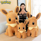 45/55/75CM Big Size Pokemon Eevee Plushies Kawaii Cartoon Anime Plush Soft Pillow Doll Stuffed Plushies Cute Room Ornament Gift