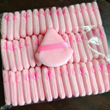 Wholesale 50Pcs Triangle Powder Puff Mini Face Makeup Sponge Cosmetics Soft Cotton Face Powder Puff Washable Velvet Makeup Puff