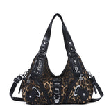 Angel kiss Women Handbags Fashion Shoulder Bag Large Black Tote Top-handle Shopping Pack Multiple Pockets Satchel Lady  Purse