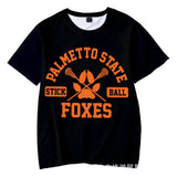 Cosplay The Foxhole Court Palmetto State Foxes Lacrosse Jersey WILDS MINYARD JOSTEN Short Sleeve T Shirt for Men Boy Oversized