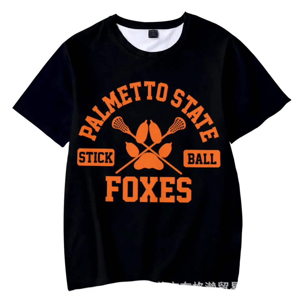 Cosplay The Foxhole Court Palmetto State Foxes Lacrosse Jersey WILDS MINYARD JOSTEN Short Sleeve T Shirt for Men Boy Oversized