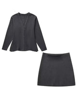 Elegant 2-Piece Knit Skirt Set
