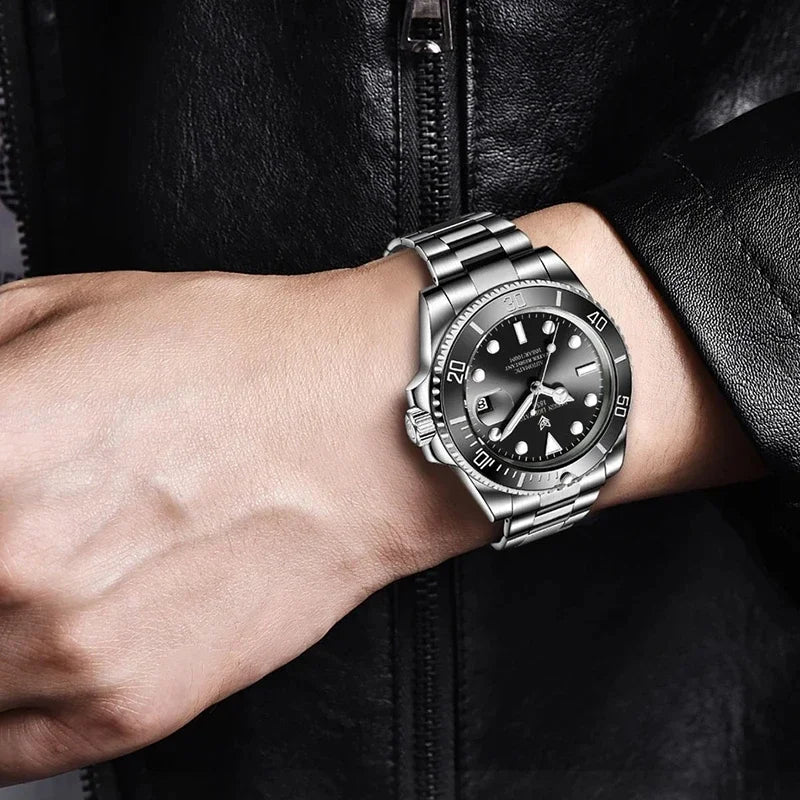 LIGE Top Brand Luxury Automatic Watch for Men Fashion Waterproof Sport Men's Mechanical WristWatches Casual Automatic Date Watch