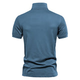 AIOPESON Embroidered Cotton Polo Shirt for Men