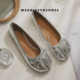 Women's Split-Toe Bow Loafers | Elegant Flat Pumps
