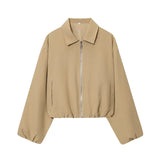 MUJER Women's Puffed Varsity Bomber Jacket | Cropped & Chic