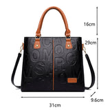 Luxury PU Leather Large Capacity Crossbody Bag – USA-Made Designer Women’s Travel Tote & Shoulder Satchel