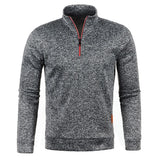 Men's Sweatshirts Half Zipper Pullover Male Long Sleeve Flleece Sweater Standcollar Snowflakes Hoodies Men Clothes