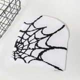 Spider Embroidered Knit Beanie – Y2K Winter Hat
