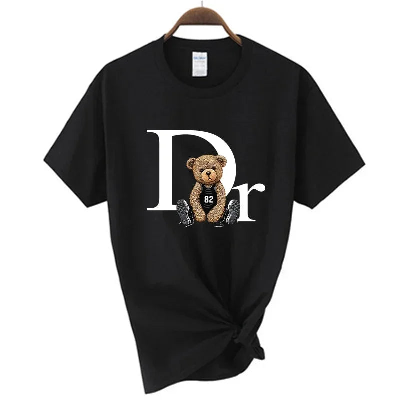 Luxury Bear Print Fashion Tee