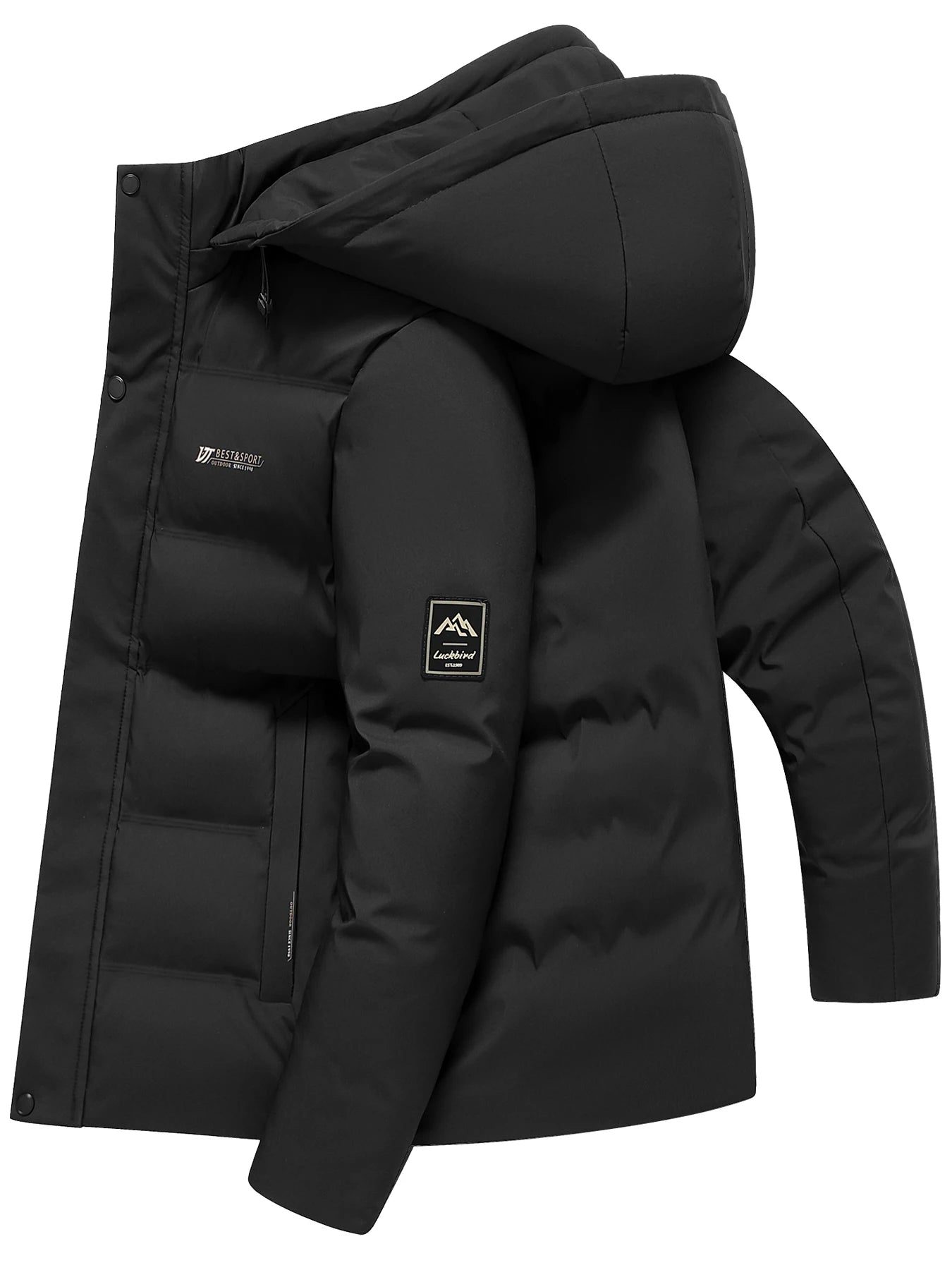 Men's Premium Hooded Puffer Jacket | Outdoor Warmth