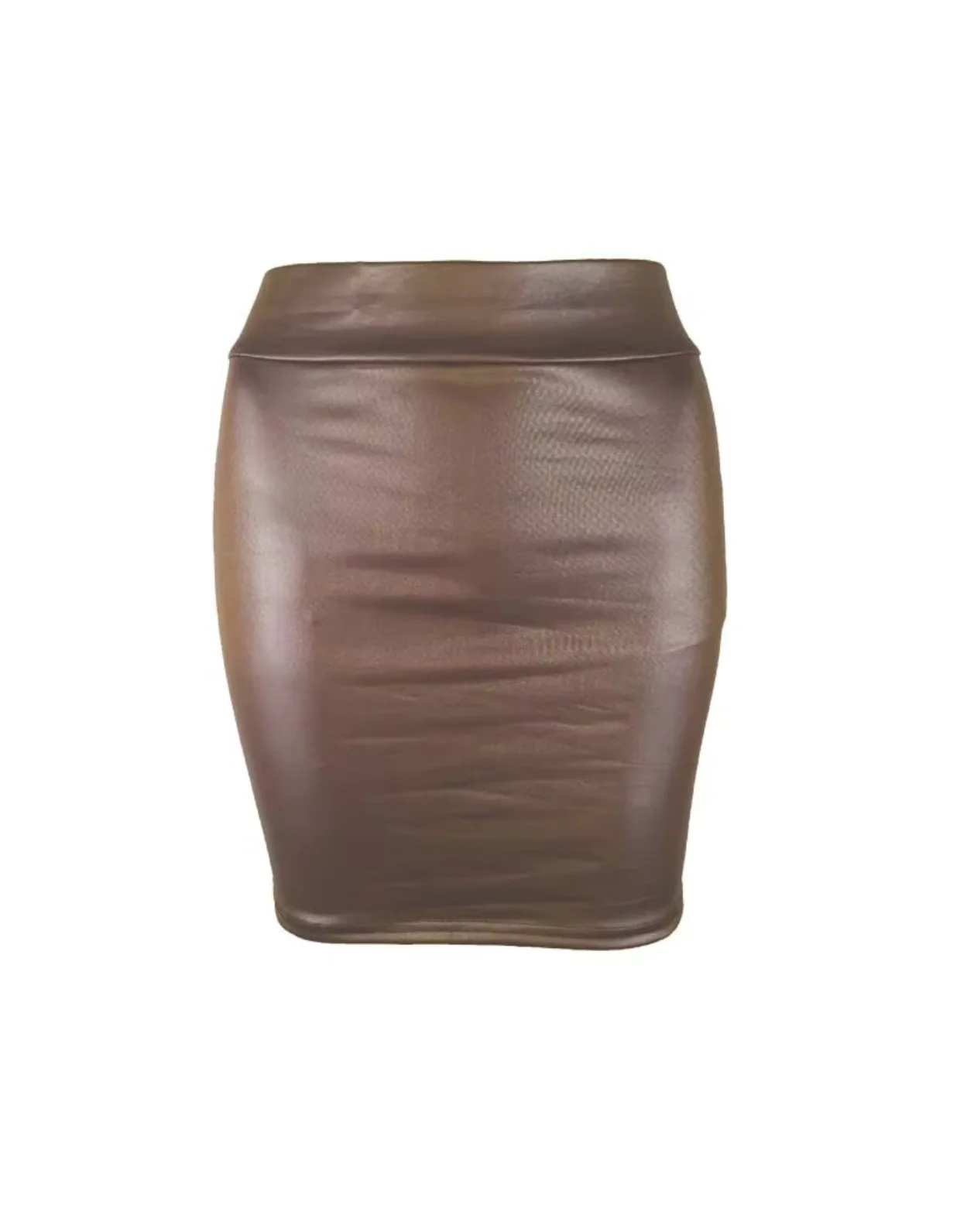 Chic Matte Leather High-Waist Mini Skirt | Slim Fit Nightclub & Streetwear