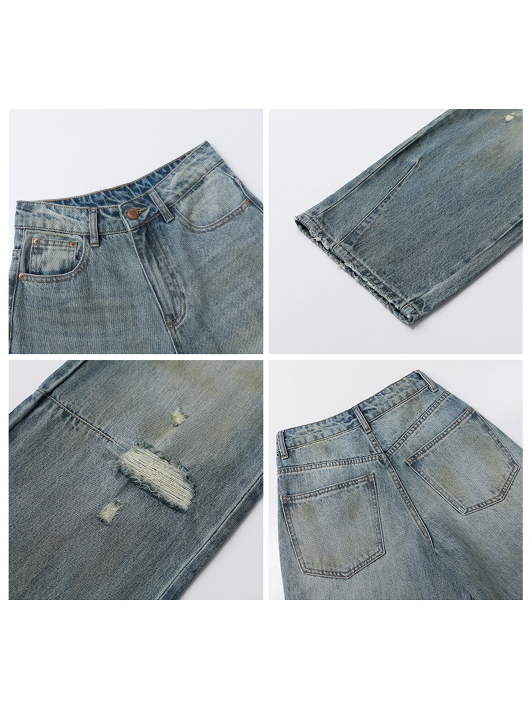 CHIC VEN Retro Women's Jeans Loose Casual  New High Waisted Wide Legs Denim Pant Female Trousers Spring Autumn 2025