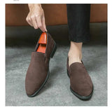 New In Red Bottom Shoes for Men Loafers Flock Solid Slip-On Party Men Dress Shoes Size 38-48 Free Shipping Men Shoes
