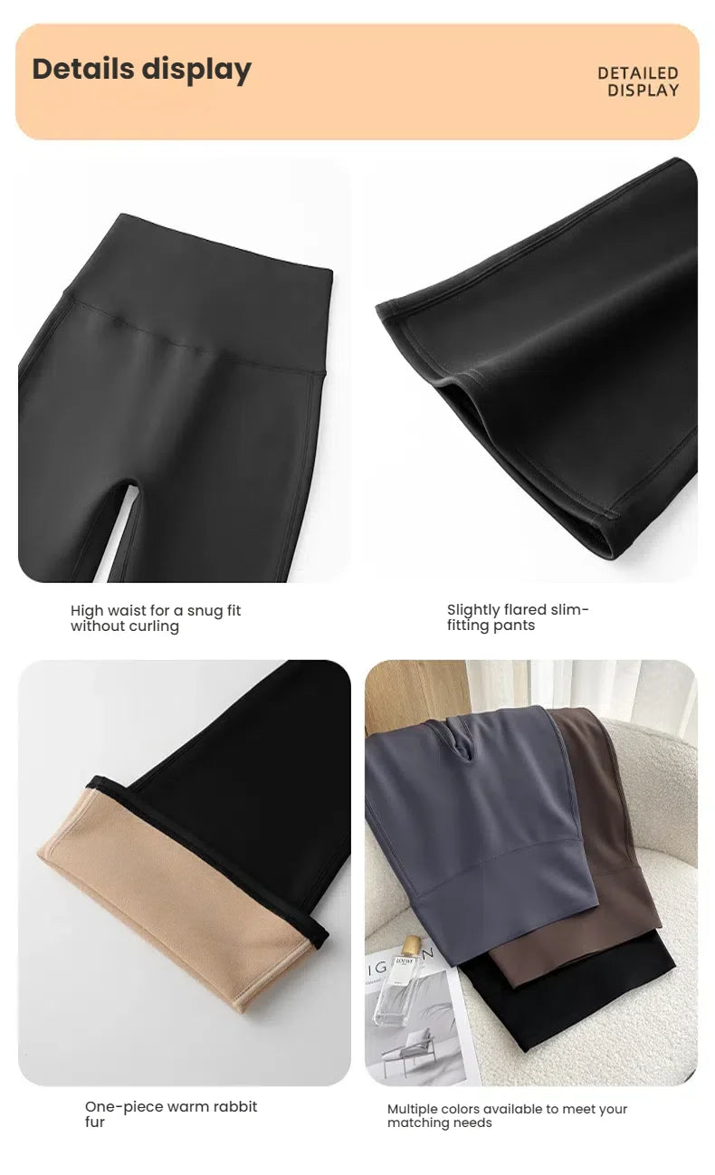 Women's Fleece-Lined High Waist Flare Leggings
