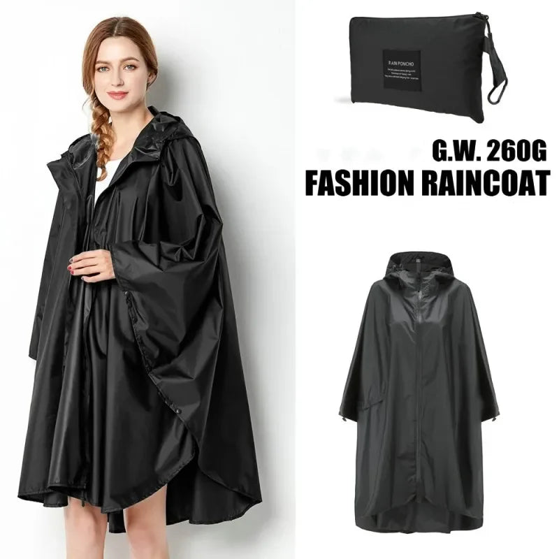 Waterproof Hooded Rain Poncho – Lightweight & Stylish