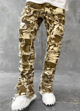 Men's Patchwork Stretch Jeans – Relaxed Fit