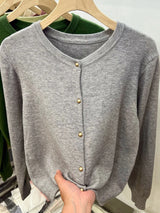 Classic O-Neck Knit Cardigan