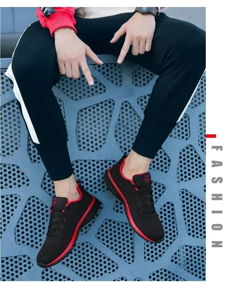 Men's Lightweight Knit Sneakers | Breathable Mesh Athletic Shoes