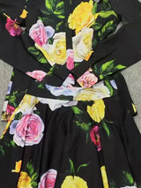 Floral Long-Sleeve Lapel Set