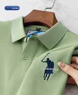 Men's Embroidered Cotton Polo Shirt – Breathable Summer Fit