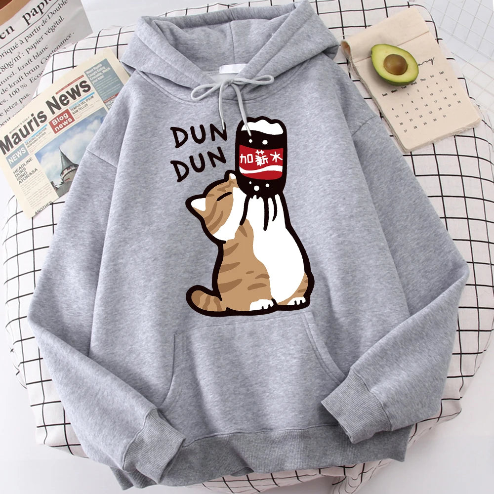 Cartoon Cat "Salary Increase" Hoodie