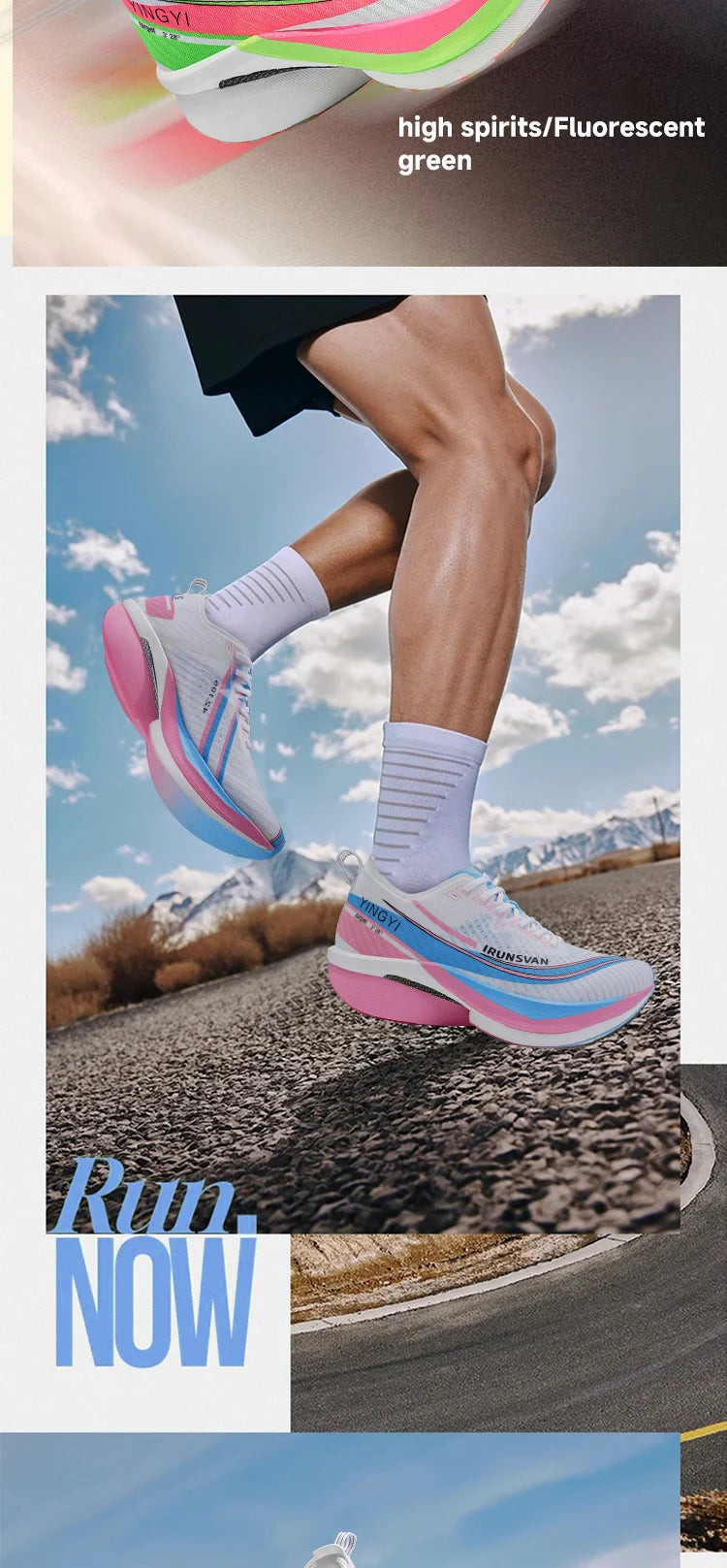 IRUNSVAN 2025 Carbon Shoes Trail Running Shoes Marathon Air Cushion Men Sports Running Shoes Original Trendy Casual Unisex