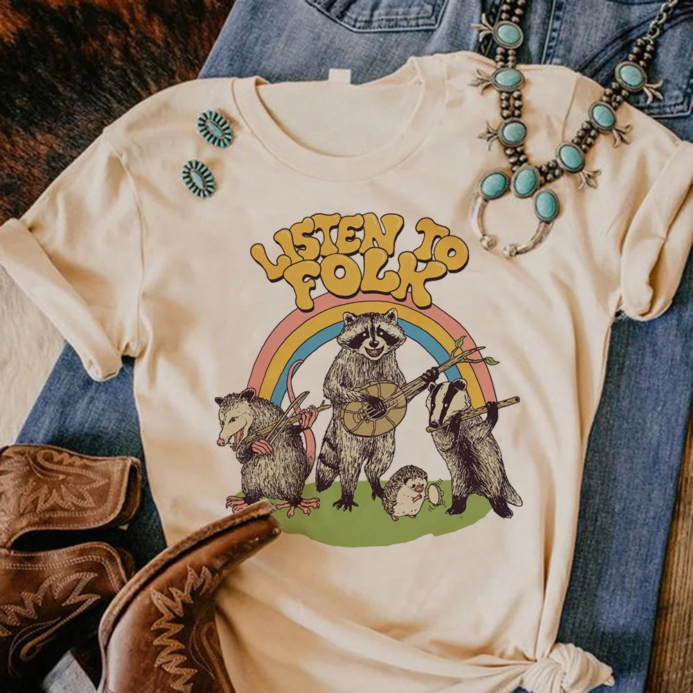 Hedgehog tshirt women comic streetwear summer t shirt female comic 2000s designer clothes