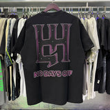 Oversized Rhinestone Cotton Crew Neck T-Shirt