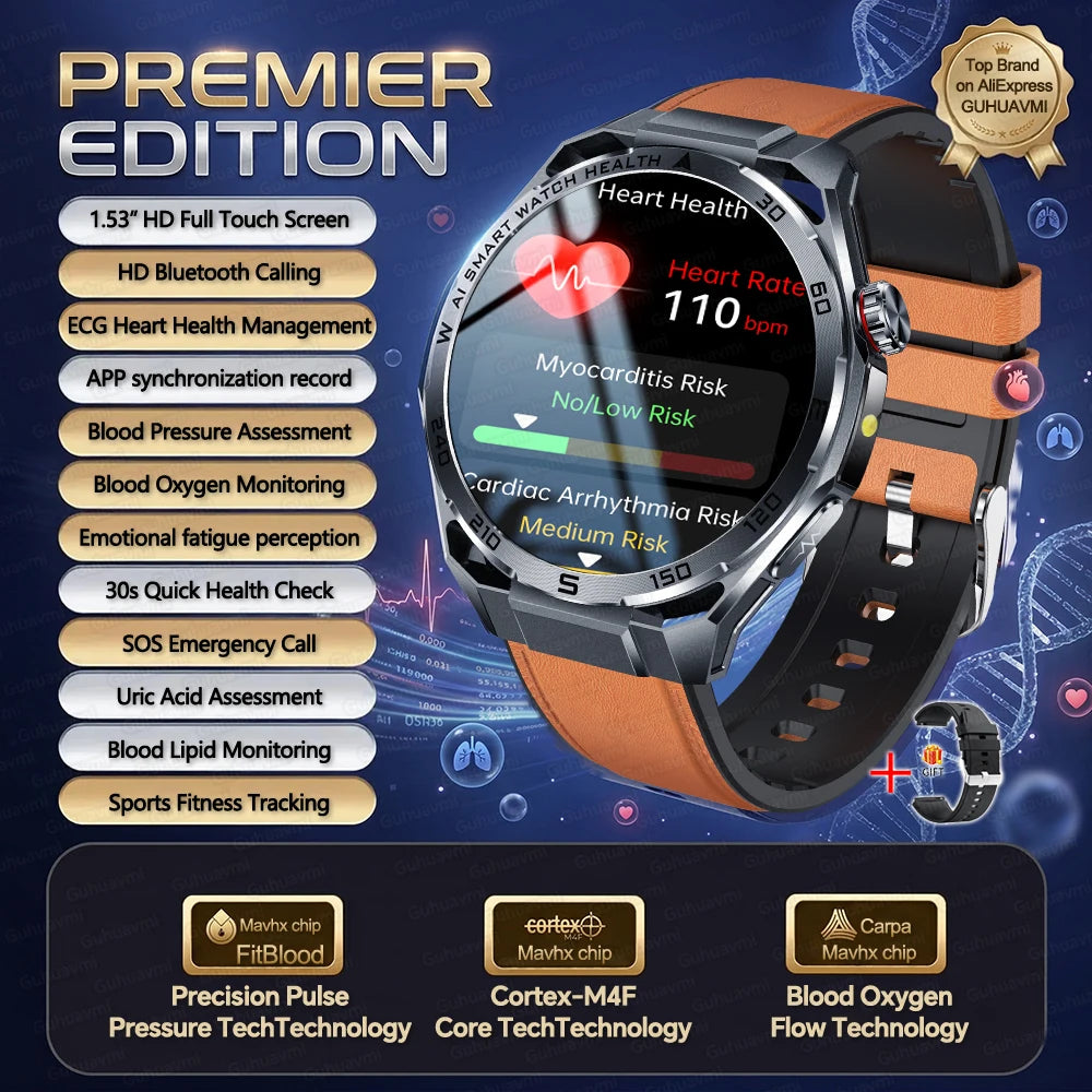 AI ECG Smart Watch | Nursing-Grade Health Monitor 2026