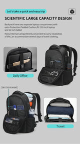 Tigernu Travel Backpacks 14-15.6-17'' Laptop Backpack For Men TSA Anti Theft Backpack Nylon Backpacks Bag For Schoolbag Knapsack