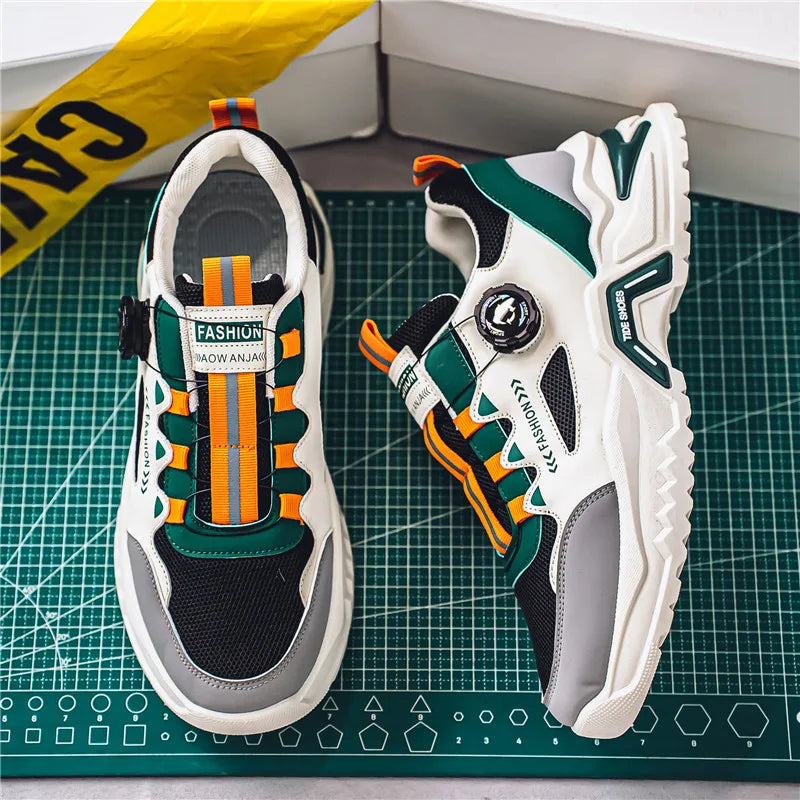 Men's Rotating Buckle Casual Sports Sneakers