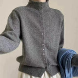 Women's Stand Collar Knit Cardigan Sweater