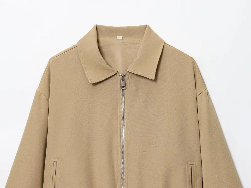 MUJER Women's Puffed Varsity Bomber Jacket | Cropped & Chic