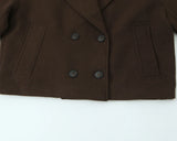 NLZGMSJ Vintage Casual Chic Women Overcoat Solid Pockets Double-breasted Short Coat New Fashion 2025 Winter Holiday Coats